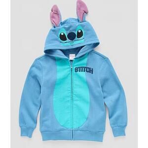 Disney Collection Embroidered Lilo &‎ Stitch Little Kids Fleece Zipper Hoodie 4